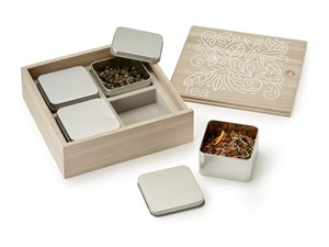 Juego "Tea Selection" madera c/4 latas 50gr.