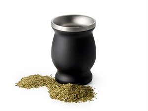 Calabaza mate Santiago Negro Inox 0.2l. (41593)