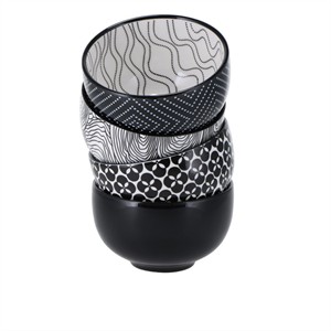 Set 4 cuencos "Pucheng" c/surtidos en caja regalo