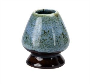 Soporte brocha bambú "Yuri" marrón/turquesa