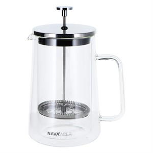 Tetera/cafetera de émbolo "Acer" 1l. doble pared