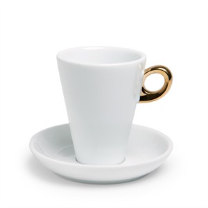 Taza c/plato espresso "Brazil" 0,1l. porcelana blanca