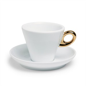 Taza c/plato café "Brazil" 0,2l. porcelana blanca