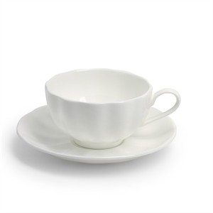 Taza c/plato "Hokaido" 0,18l. Fine Bone China blanco
