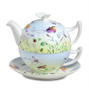 Tea for One "Papillon" 0,5/0,25l. Fine Bone China
