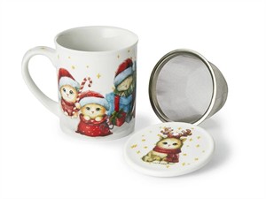 Tisanera "Christmas Cats" 0,25l. porcelana
