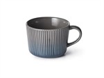 Taza "Nolan" 0,25l. cerámica c/ relieve,  gris azulado
