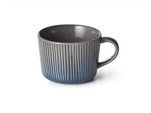 Taza "Nolan" 0,25l. cerámica c/ relieve,  gris azulado