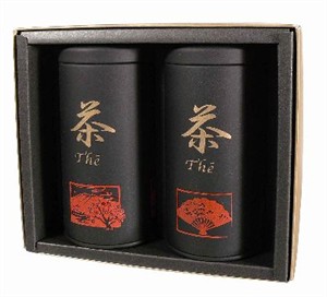 Juego 2 latas "Thé Black" 100gr. en caja regalo