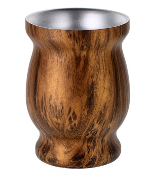 Calabaza mate Inox Wood 0,24l.